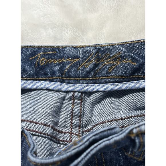 Tommy Hilfiger Jeans Womens‎ 4R Blue Bootcut Stretch Denim Mid Rise Embroidered - Picture 7 of 8